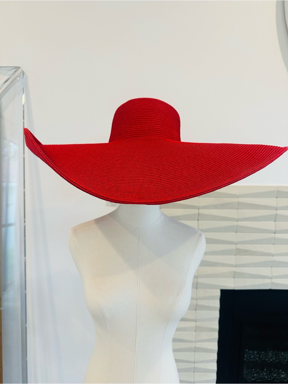 XL Brim San Diego Hat Company Sun Hat in vibrant red NWT - Picture 2 of 10